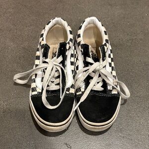 Vans Kids Black and White Checkered Sneakers